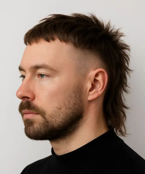 French Crop Mullet with Low Taper