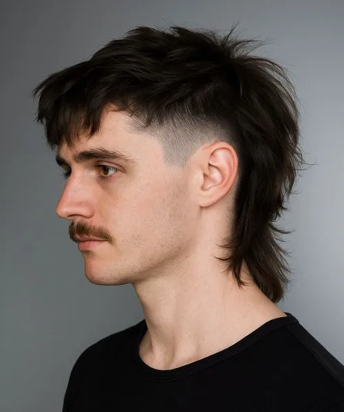 Long Modern Mullet with Low Taper