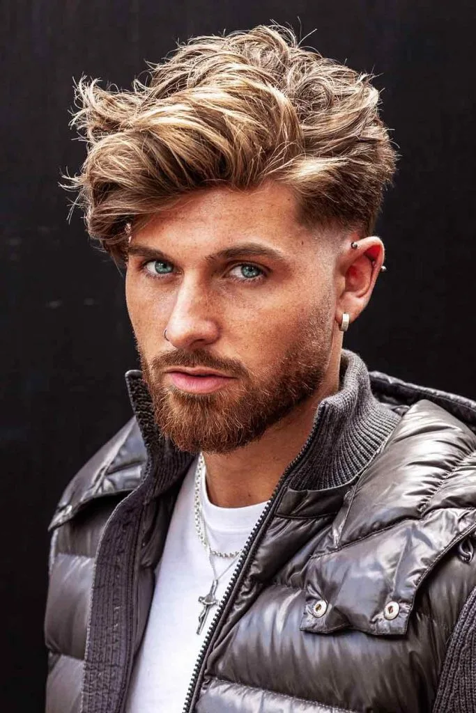 Messy Side Part Low Taper Fade