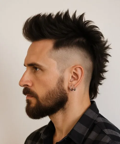 Mohawk Mullet with Low Taper