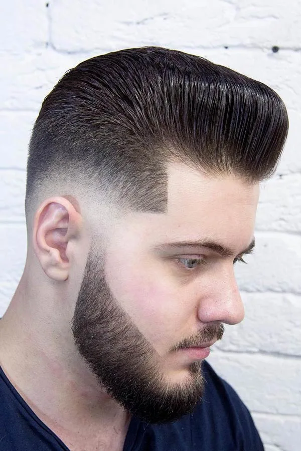 Pompadour with High Taper Fade