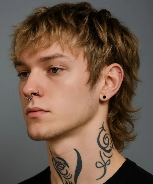 Shag Modern Mullet with Low Taper