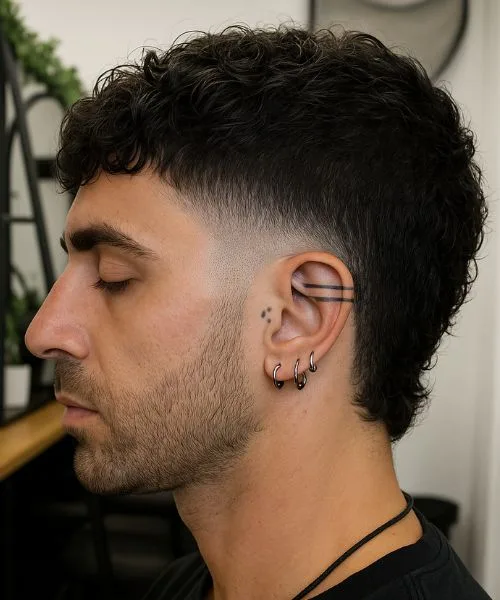 Short Modern Mullet with Low Taper