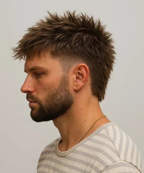 Textured Modern Mullet with Low Taper