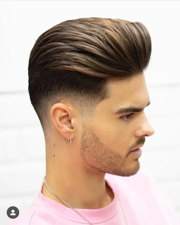 Brushed Up Hair with High Taper Fade